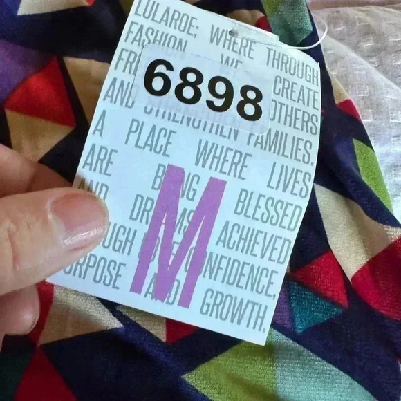 Lularoe Medium blue multicolor Azure a-line skirt. NWT. Silky feel.Colorful! - Picture 3 of 6